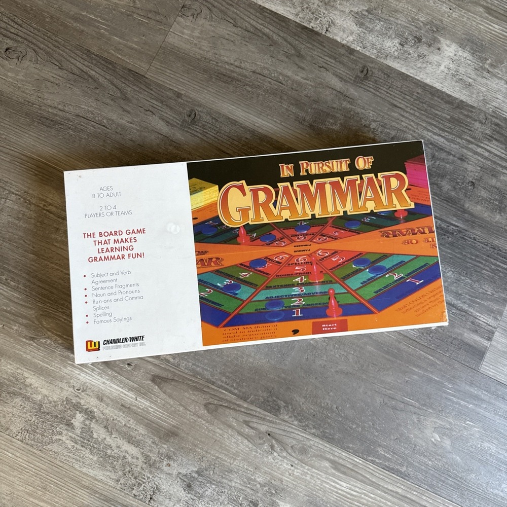 Vintage Board Game In Pursuit of Grammar‎ Board Game Chandler/White 1991 (NEW)